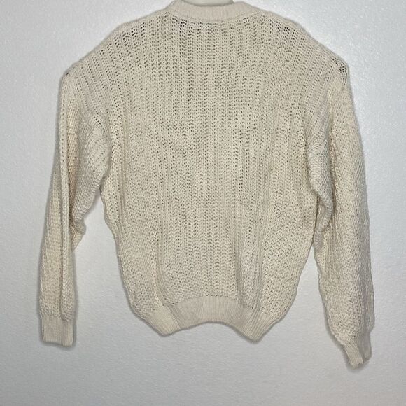 HUNTING HORN Ramie/Cotton Knitted Pullover Sweater Size L - Picture 5 of 9